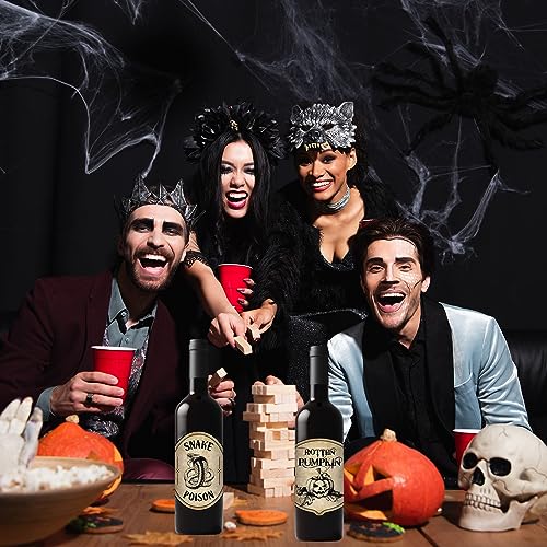 54 Halloween Wine Bottle Labels - Fun & Spooky