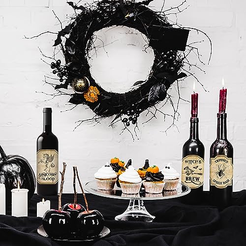 54 Halloween Wine Bottle Labels - Fun & Spooky