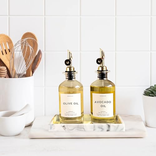 Olive Oil Dispenser Labels - 40 Waterproof Stickers