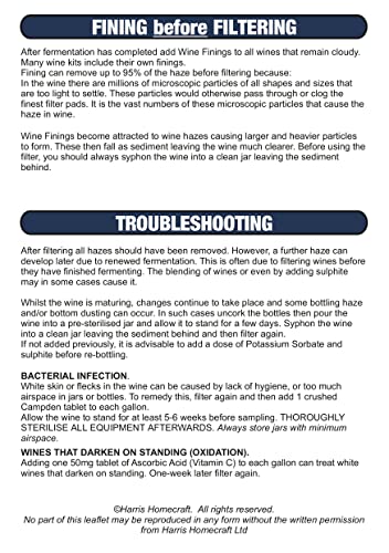 Harris Filters Balliihoo Vinbrite Wine Filtering Kit