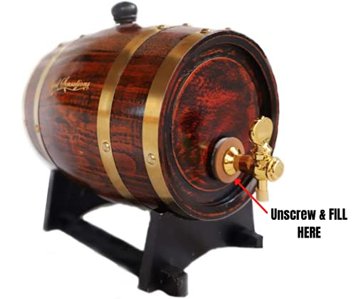 Aged Sensations 3L Oak Whiskey Barrel Dispenser