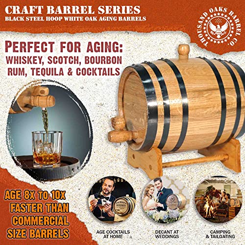 2L Oak Aging Barrel with Stand and Spigot