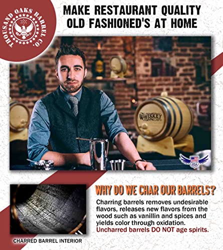 1 Gallon Charred Oak Whiskey Aging Barrel Set