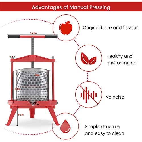 9.5L Stainless Steel Fruit and Wine Press