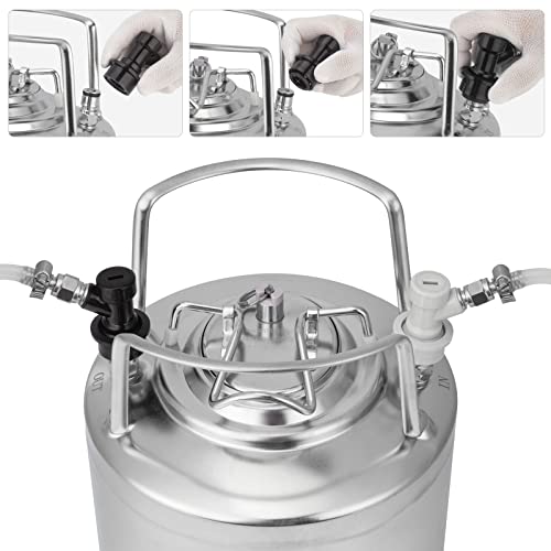 2.6 Gallon Stainless Steel Mini Ball Lock Keg
