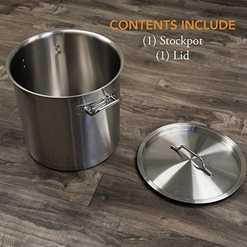 5 Gallon Stainless Steel Brew Kettle with Lid