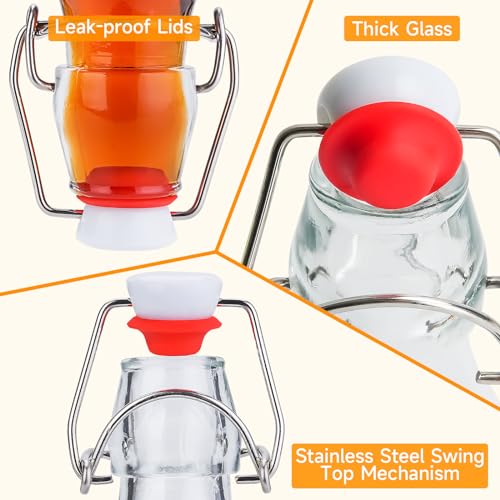 Swing Top Glass Bottles for Brewing & Storage