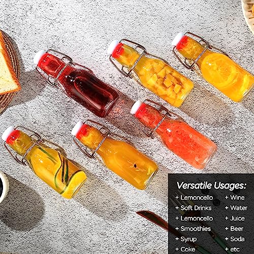 12 Pack 4 oz Flip Top Glass Bottles