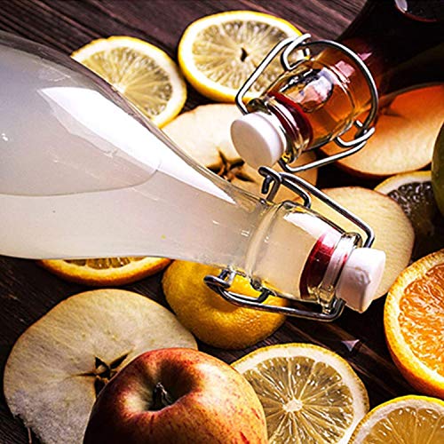 Encheng 8oz Glass Bottles with Airtight Lids - 16 Pack