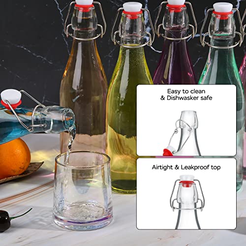 10-Pack 8.5 oz Swing Top Glass Bottles