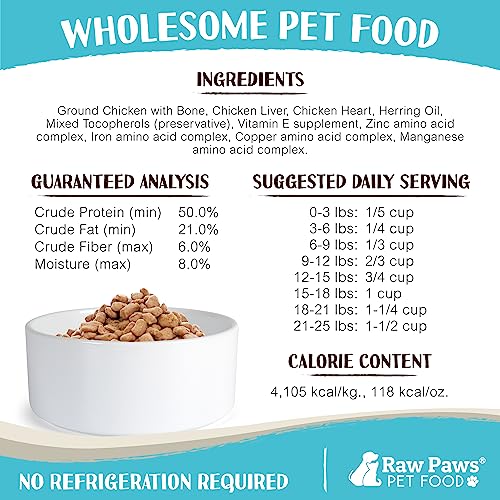 Raw Paws Chicken Freeze-Dried Pet Food for Dogs