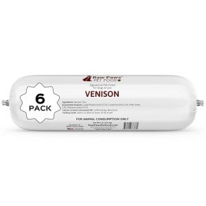 Raw Paws Frozen Venison Dog Food Rolls - 6 Pack