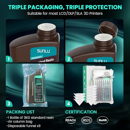 3000g SUNLU Fast Curing 3D Printer Resin