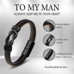 Men's Leather Knot Bracelet for Special Occasions