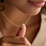 Personalized June July Birthstone Necklaces for Women