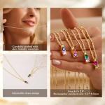 Personalized June July Birthstone Necklaces for Women