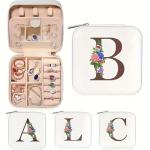 Floral Personalized Travel Jewelry Box