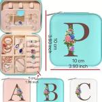 Floral Personalized Travel Jewelry Box