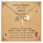 Personalized Cross Necklace for Granddaughter Athlete