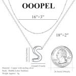 Personalized Silver Bubble Letter Initial Necklace