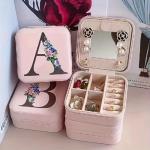 Floral Personalized Travel Jewelry Box
