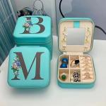 Floral Personalized Travel Jewelry Box