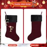 Personalized Burgundy Velvet Christmas Stocking