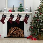 Personalized Burgundy Velvet Christmas Stocking
