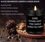 Sandalwood Scented Candle for Dad's Special Days