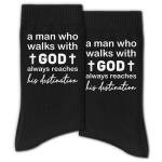 Christian Crew Socks for Men - Faithful Journey Design