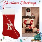 Personalized Red Velvet Monogram Christmas Stocking