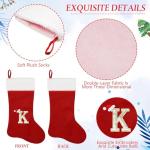 Personalized Red Velvet Monogram Christmas Stocking