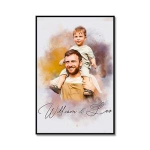 Custom Watercolor Portraits for Dad and Grandpa