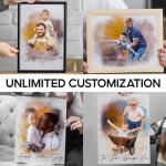 Custom Watercolor Portraits for Dad and Grandpa