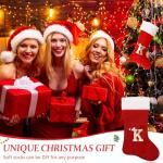 Personalized Red Velvet Monogram Christmas Stocking