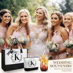 Personalized Monogrammed Tote Bag with Straws