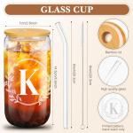 Personalized Monogrammed Tote Bag with Straws