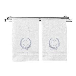 Personalized Monogrammed Hand Towel with Wreath Design