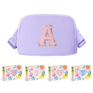 Monogrammed Purple Crossbody Purse for Girls