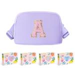 Monogrammed Purple Crossbody Purse for Girls