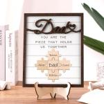 Personalized Dad Puzzle Piece Wall Art