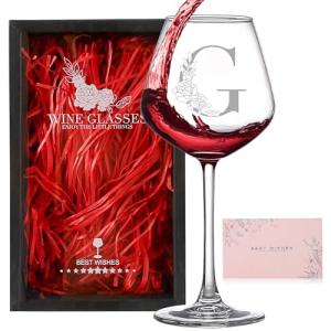 Customized Monogrammed Wine Glass for Her