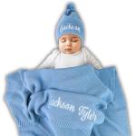 Custom Organic Baby Blanket with Personalized Name