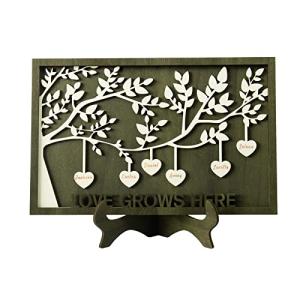 Personalized Wooden Family Tree Plaque for Mom