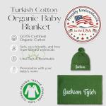 Custom Organic Baby Blanket with Personalized Name