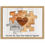 Personalized Family Puzzle Canvas Print for Mom