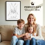 Custom Family Holding Hands Canvas for Mom