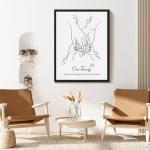 Custom Family Holding Hands Canvas for Mom