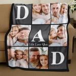 Custom Photo Blanket for Dad and Grandpa