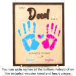Best Dad Ever Handprint Frame Gift